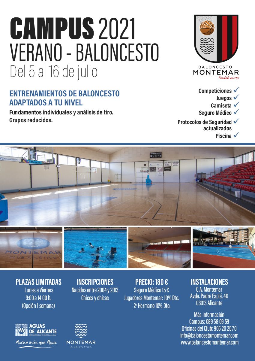 Campus de Baloncesto Verano 2021 Montemar