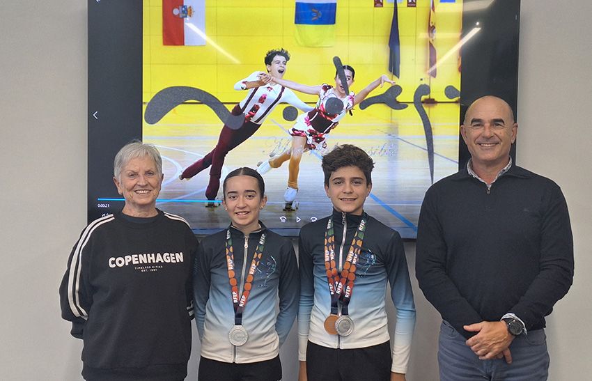 EL PRESIDENTE RECIBE A NUESTROS MEJORES PATINADORES