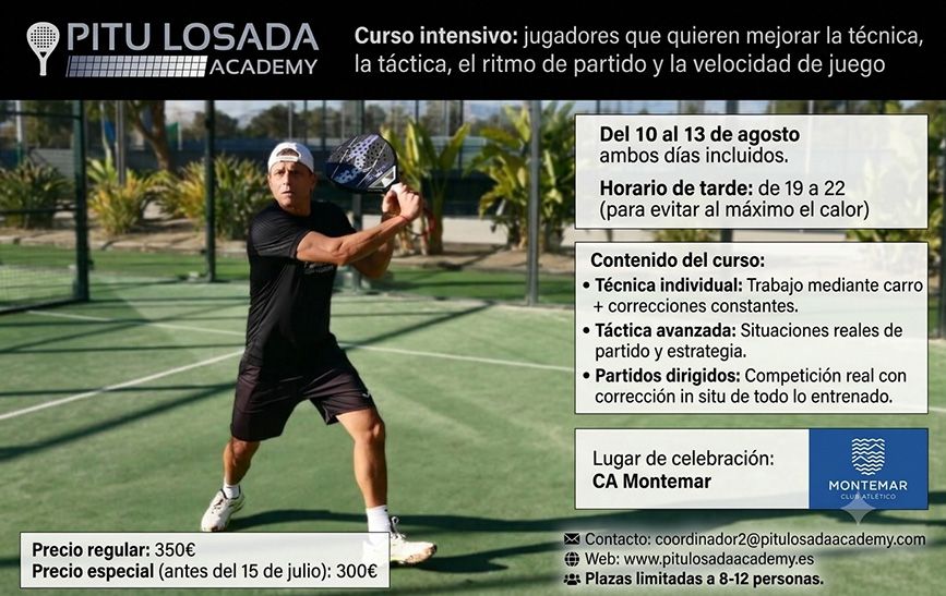 CURSO INTENSIVO DE PÁDEL PARA ADULTOS 2026